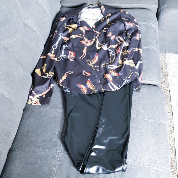 Multi-Colored Button Down Blouse - Picture 5 of 5